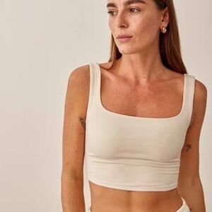 Reformation Ivy EcoStretch Tank Almond XS